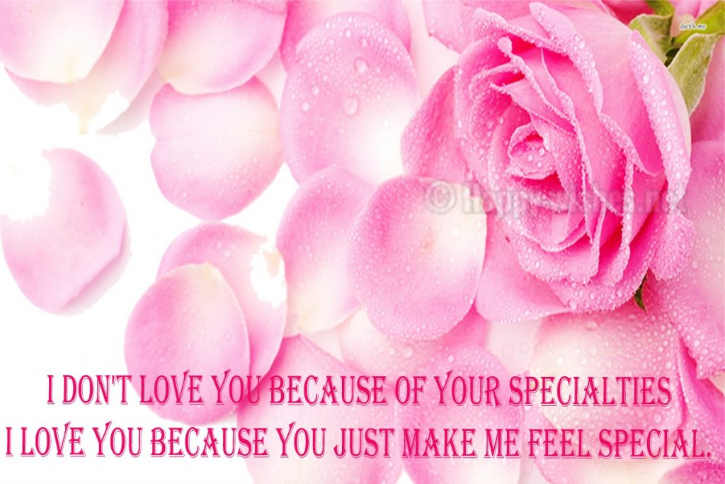 Valentine day quotes - you make me feel special