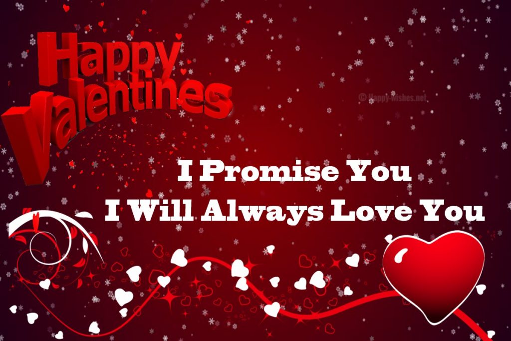 Valentine day love quotes - i promise you i will always love you