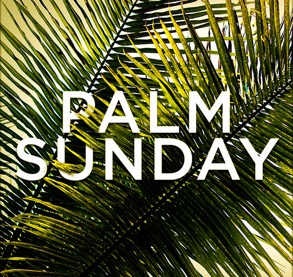 Palm Sunday image with leaves