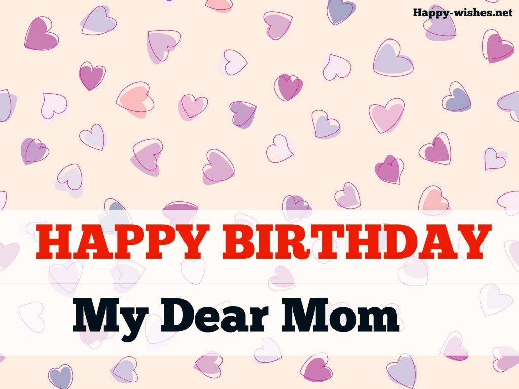 Happy birthday mom wishes with cute pattern Back groundi mages