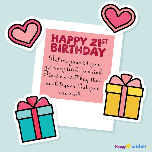 21st Birthday wishes quotes images.