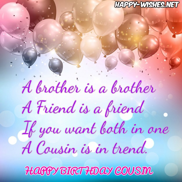 Happy Birthday Wishes for Cousin - Quotes, Images & Memes