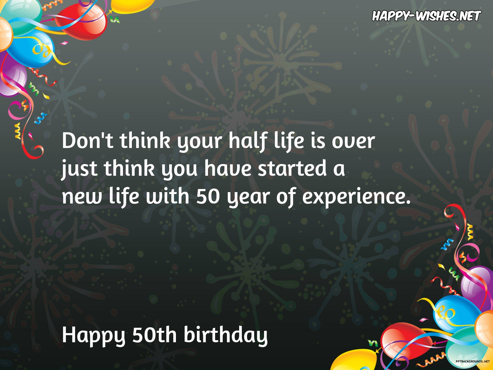 Happy 50th Birthday wishes - Quotes & images