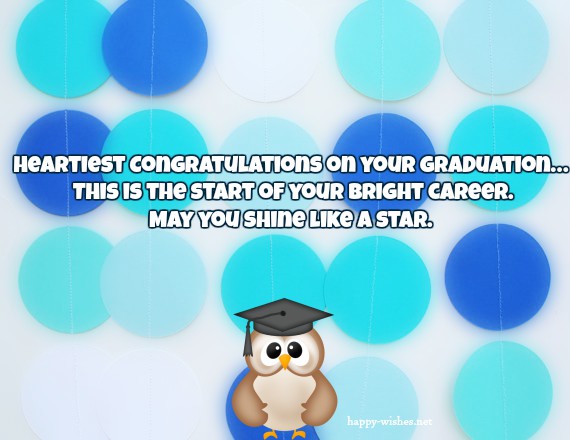 Heartiest congratulations on your graduation