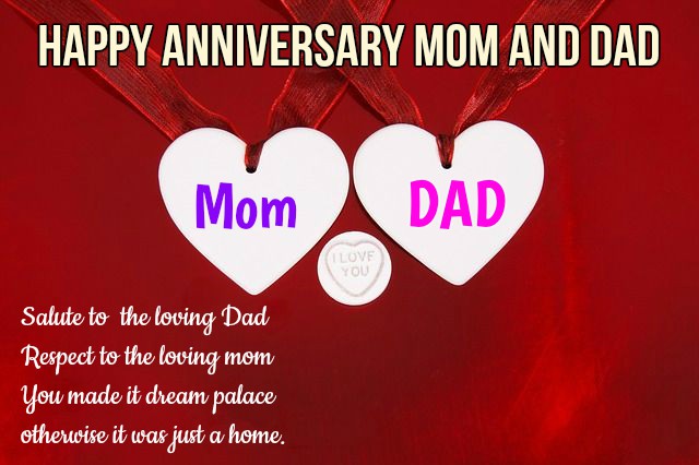 Happy anniversary wishes for mom and dad