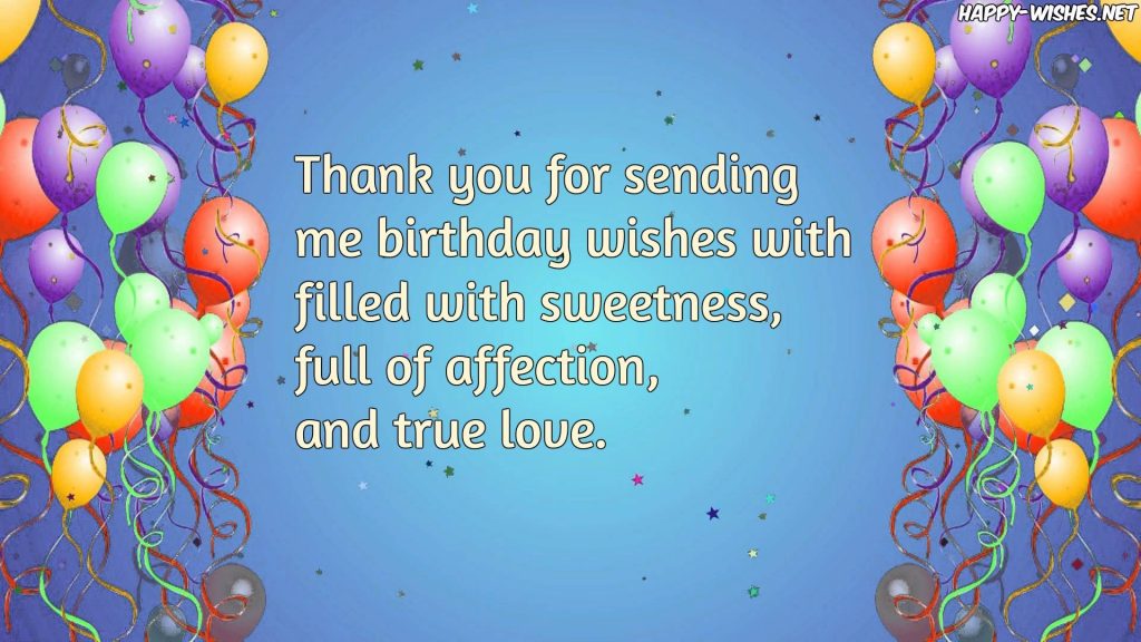 Thank You Messages For Birthday Wishes