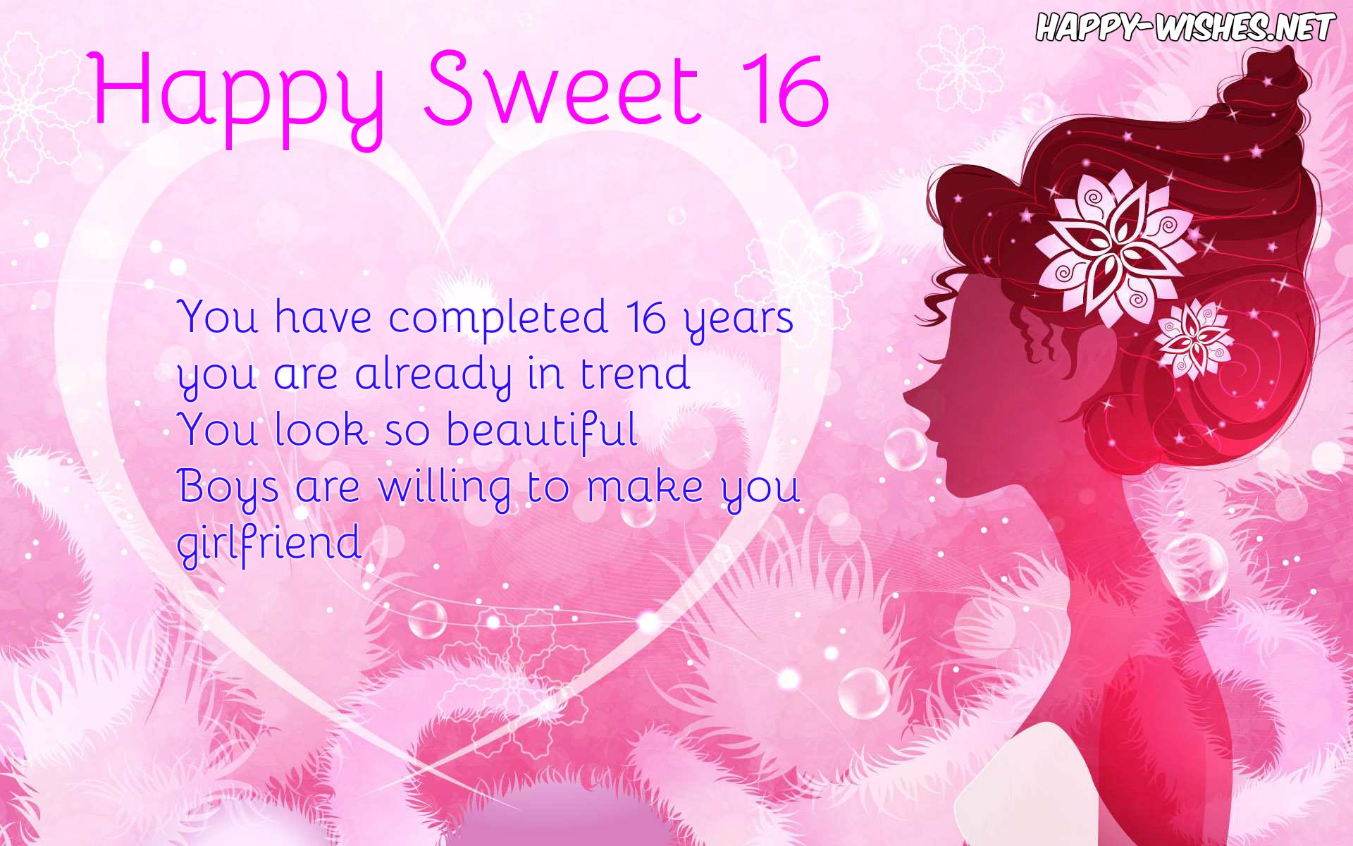 Happy Sweet 16 Quotes | 16th Birthday Wishes