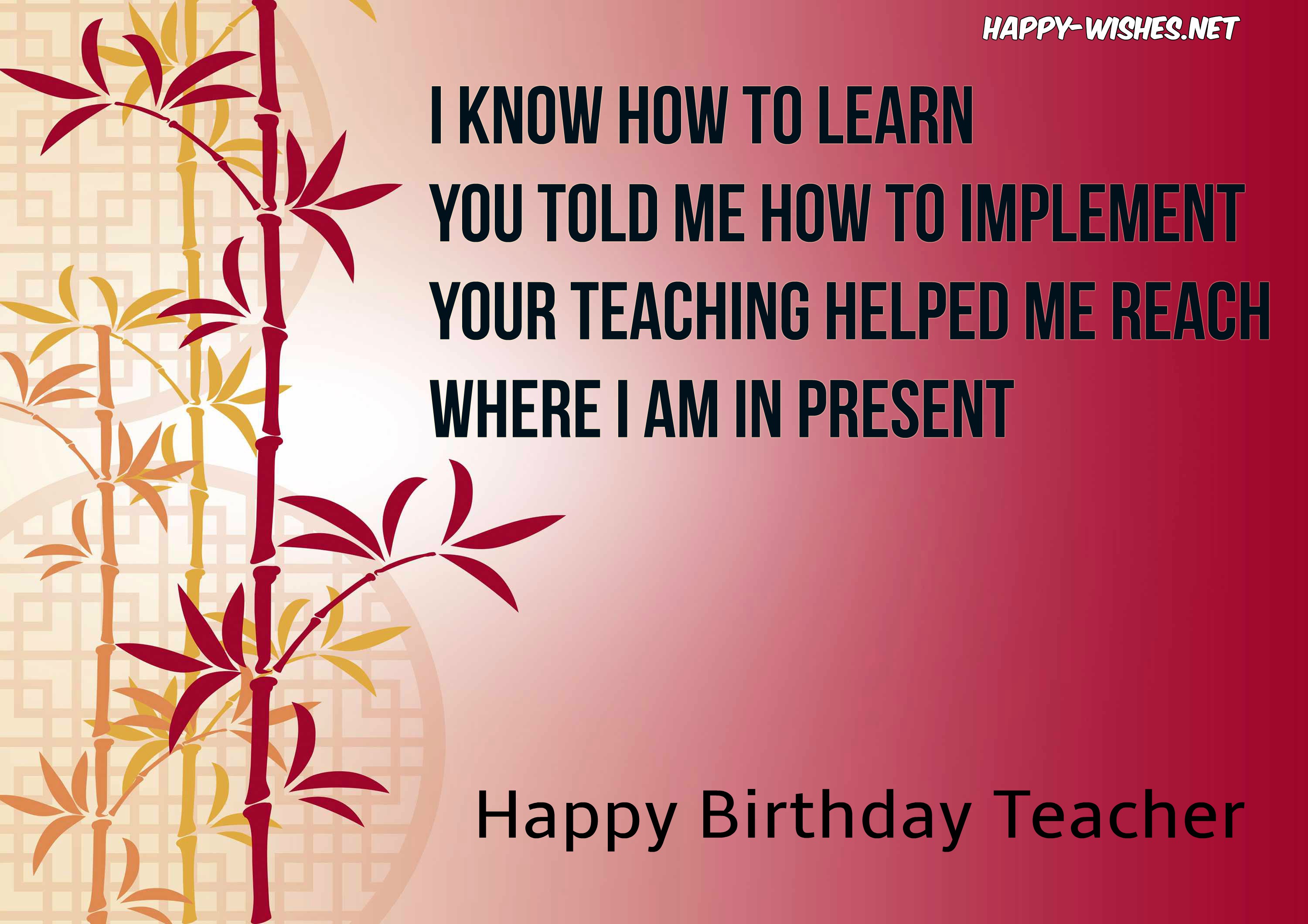 Happy Birthday messages for teacher