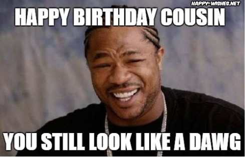 sarcastic funny Happy birthday Wishes for cousin