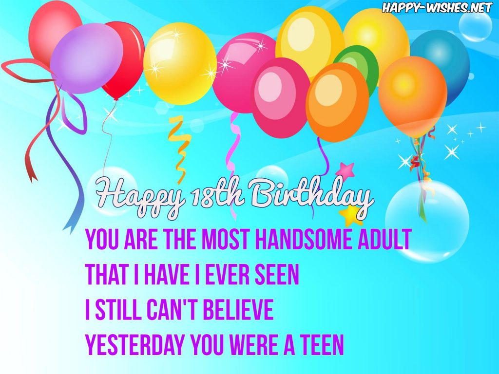 Happy 18th Birthday Wishes Quotes Messages And Images 1174