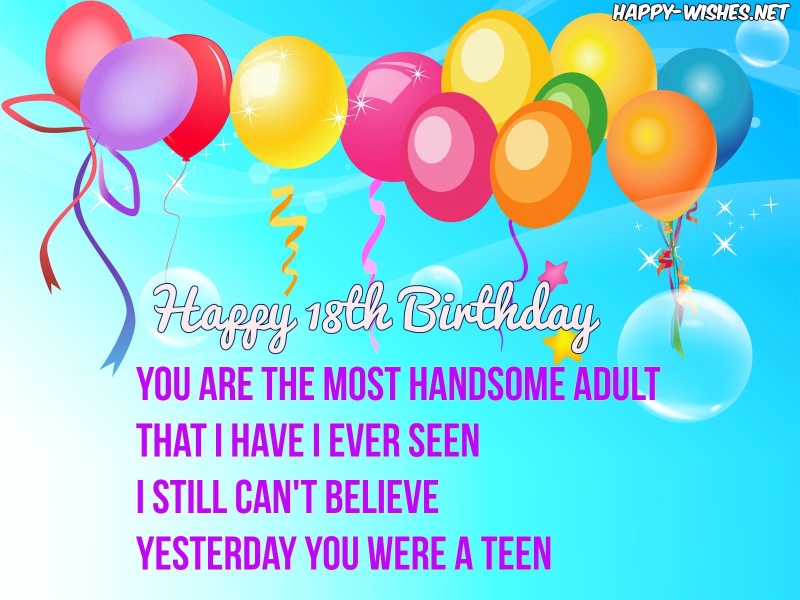 Happy 18th Birthday messages