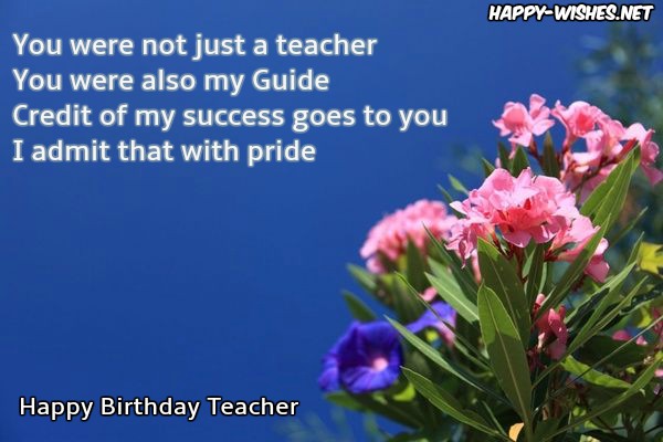 Happy Birthday Wishes for teacher