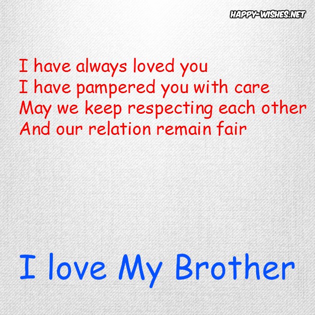 i love my brother wishes