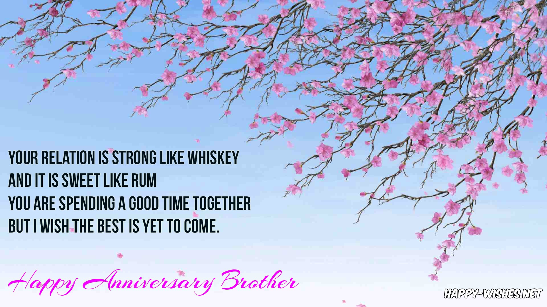 Happy Anniversary wishes for brother