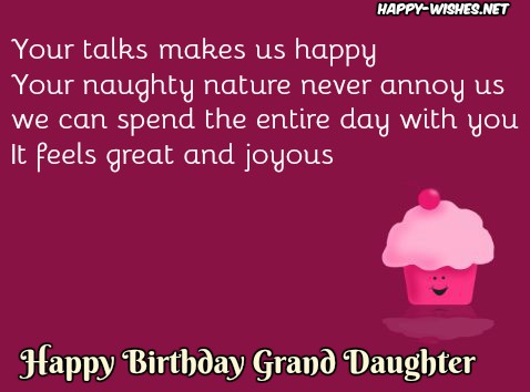 best Happy Birthday messages for Grand Daughter