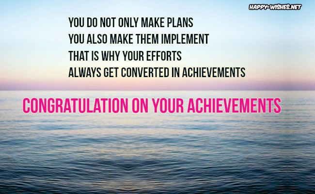  Congratulation on Achievements