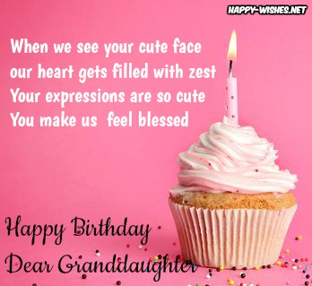 Happy Birthday wishes for Grand Daughter