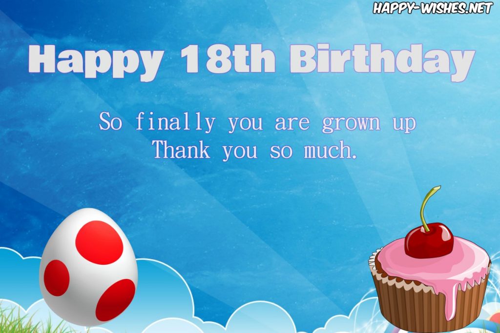 Happy 18th Birthday Wishes Quotes, Messages and Images