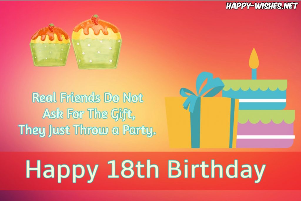 Happy 18th Birthday Wishes for friends