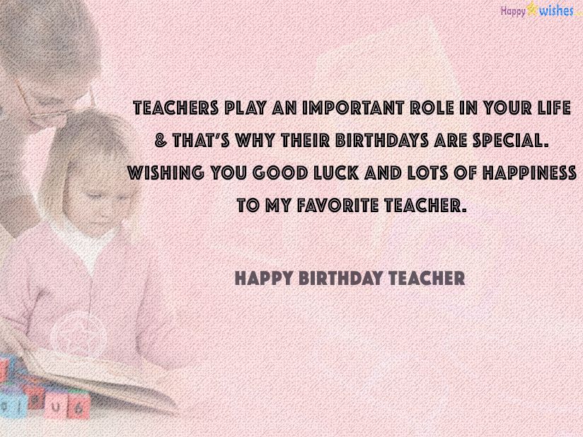 Happy Birthday to my favorite teacher
