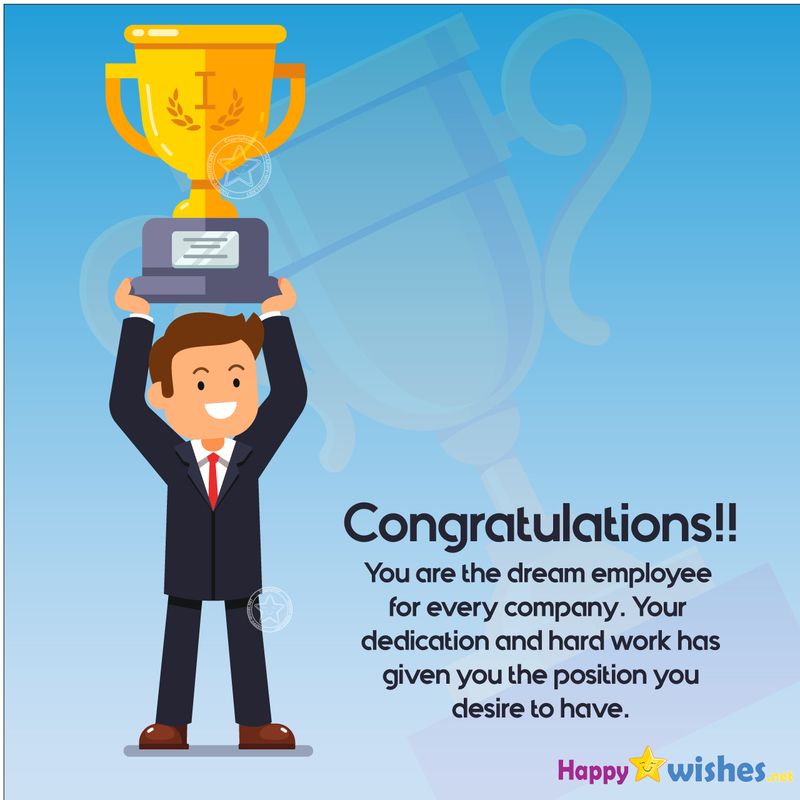 congratulation at workspace