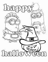 Funny minion colring pages on Halloween