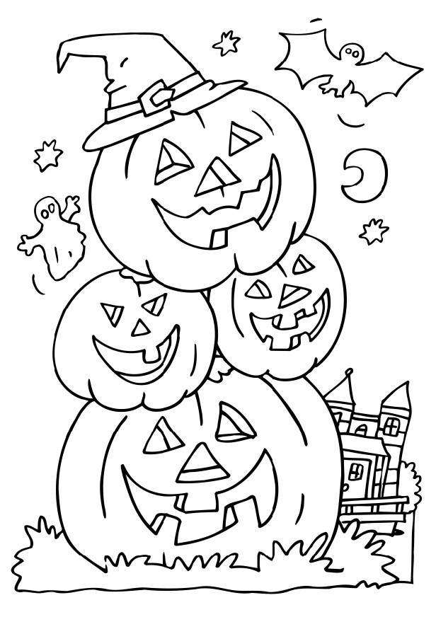 Halloween coloring and printable images of the Pumpkins