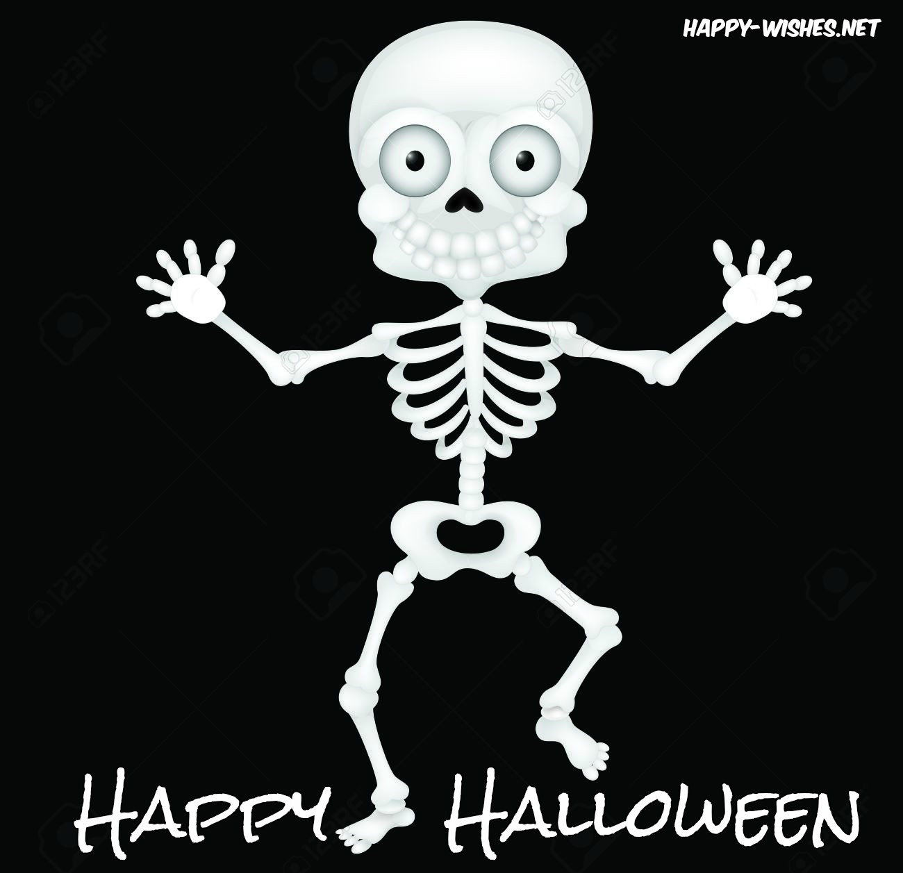 Halloween images of Dancing skelton