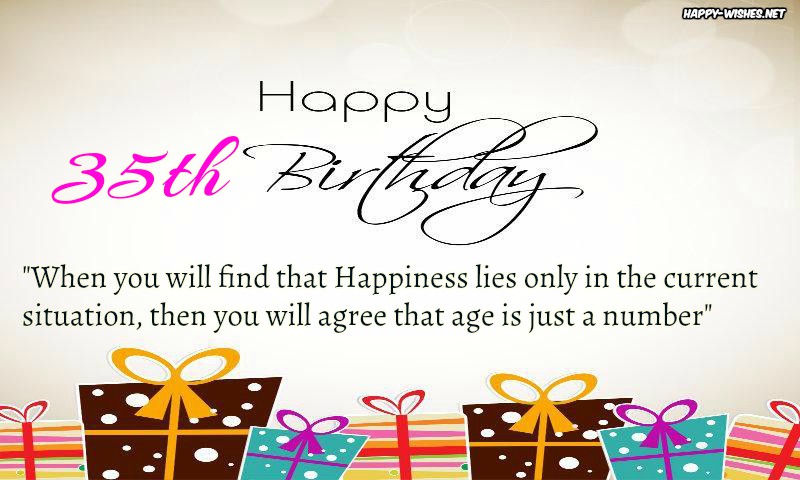 √ Funny Happy 35th Birthday Quotes