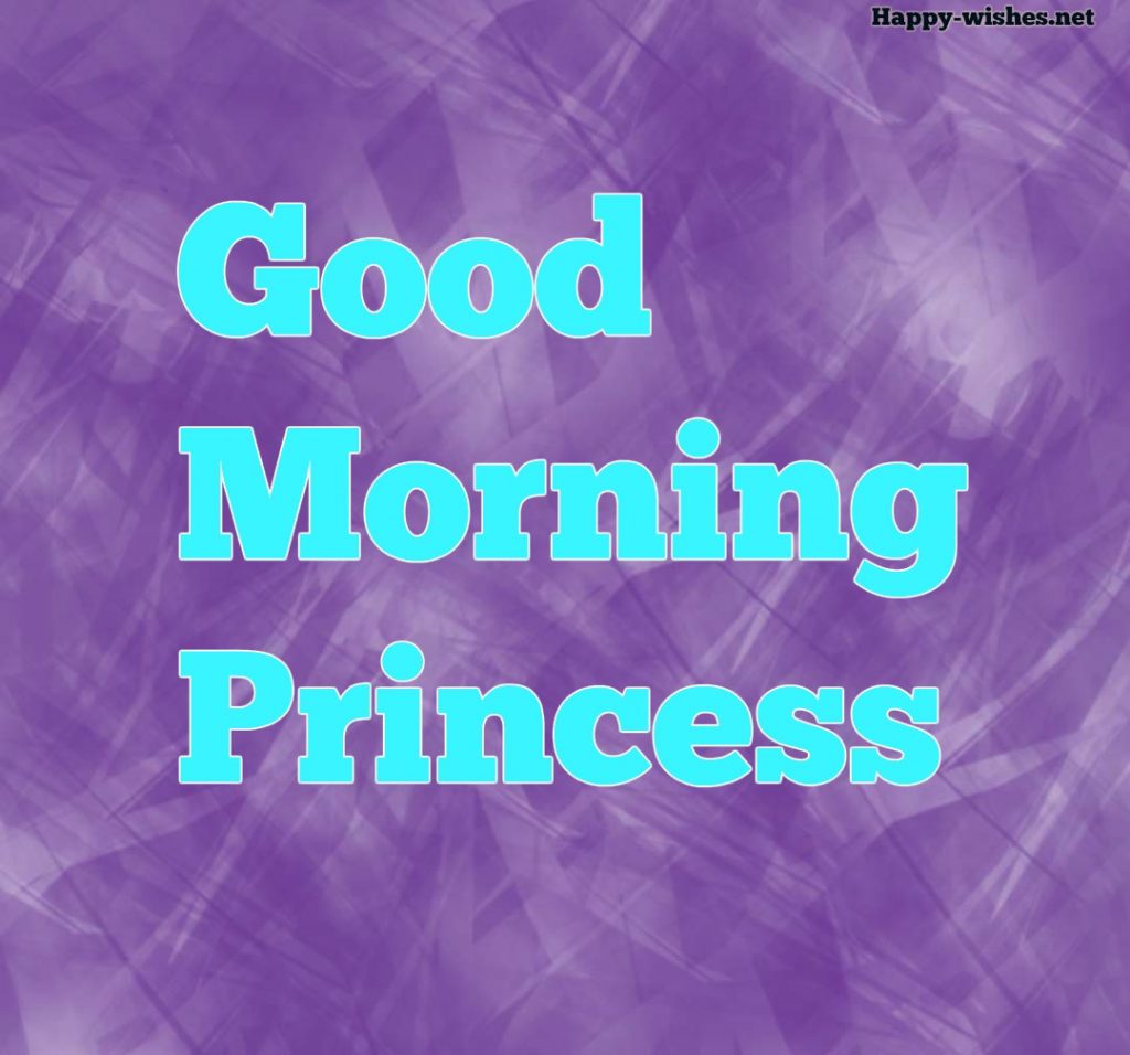 Good Morning Princess Images with Violet Back ground images