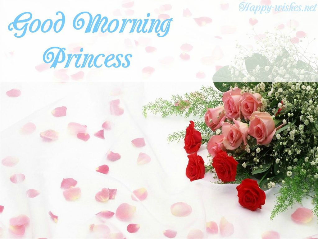 Good Morning Princess Wishes Red Roses Images