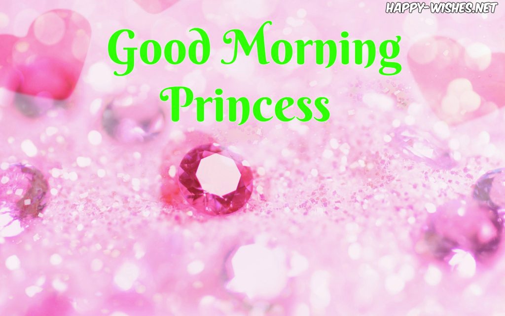 Good Morning Princess images with Heart in Background Images