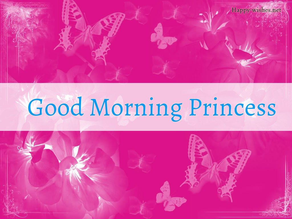 Good Morning Princess with butterfly background images