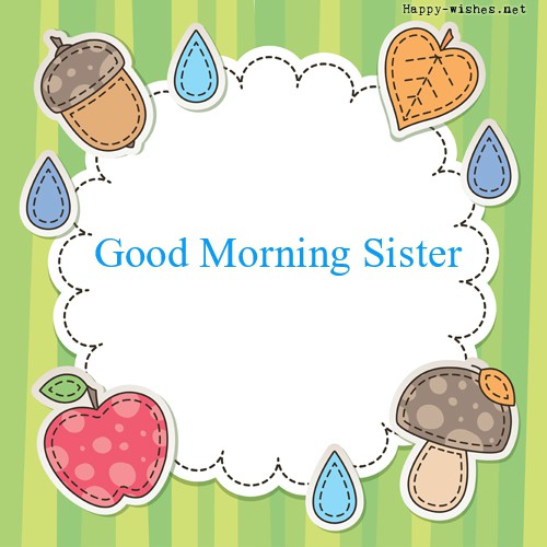 Good Morning Sister with best Background images