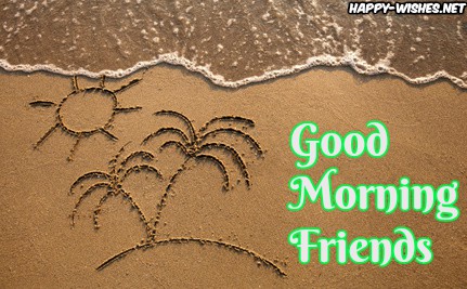 Good morning wishes for friend Sand art images