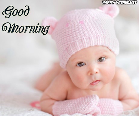 Small cute kid Good morning images