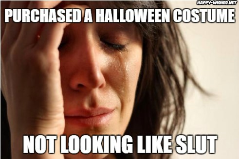 Woman look like slut wearing Halloween Costume 