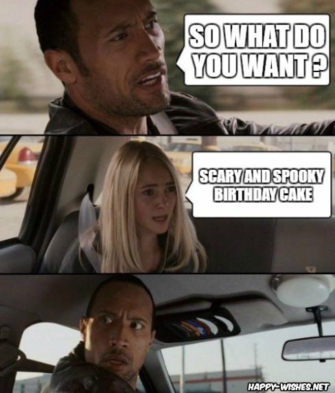 Halloween birthday cake meme