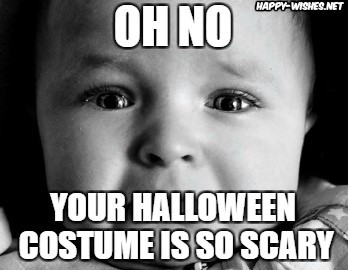 Scared by Halloween costume Funny meme