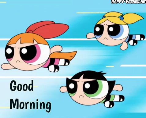 Good Morning Cartoon Images With Powerpuff Girls Photo