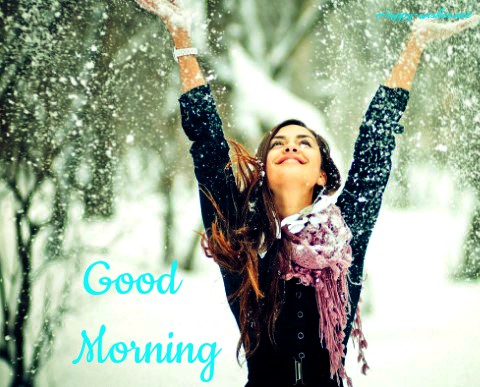 Good Morning winter Girl Images