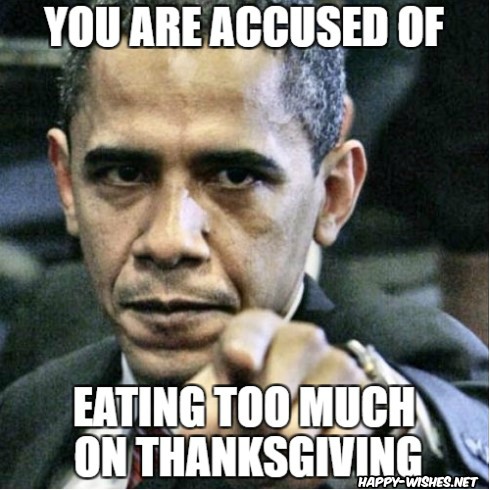 Happy Thanksgiving meme with Obama images