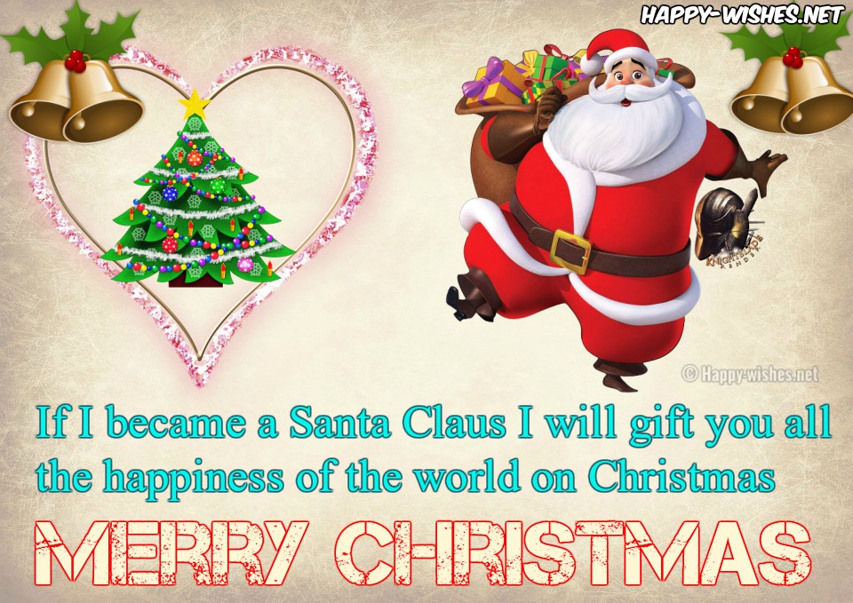 Best Christmas love quotes with santa image