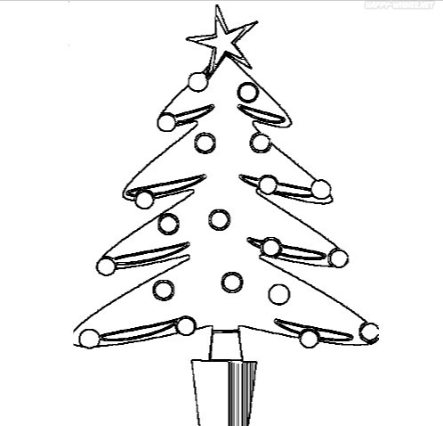Best Christmas tree coloring pages images