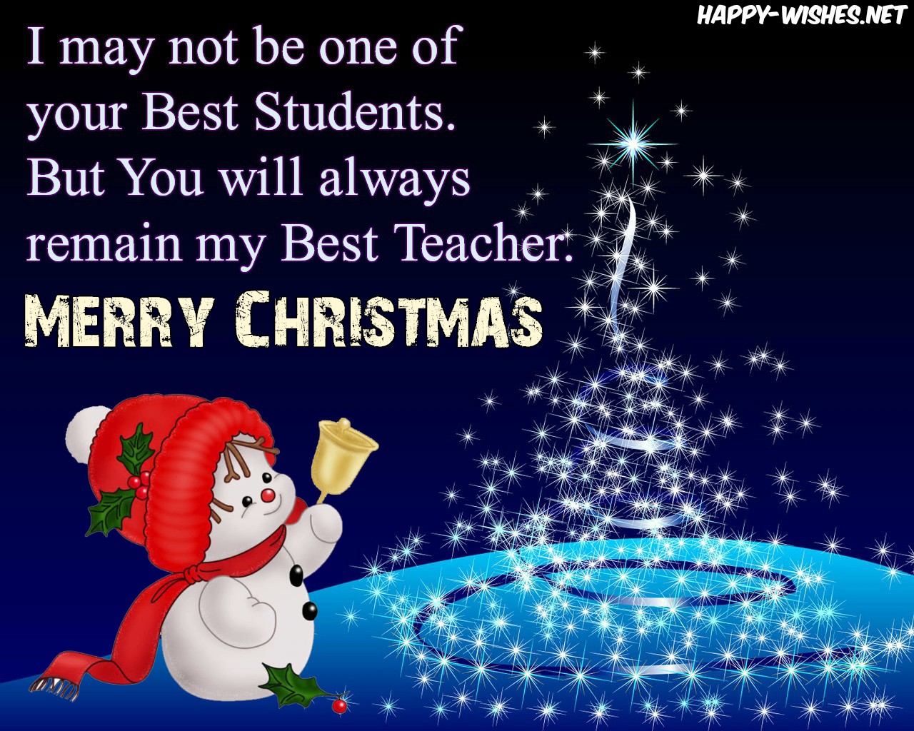 Best Christmas wishes for Teacher.