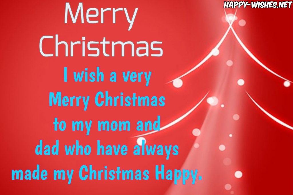 Best Christmas wishes for the best parents