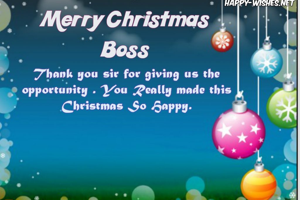 Best Merry Christmas Wishes For Boss