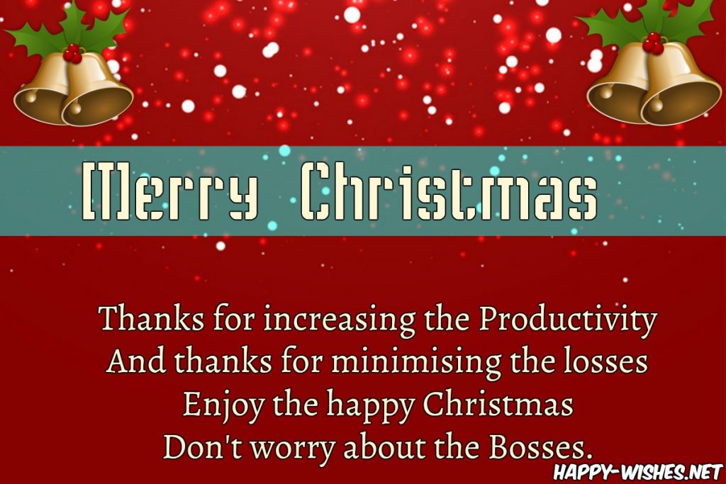 Christmas Thank You Notes For Employees