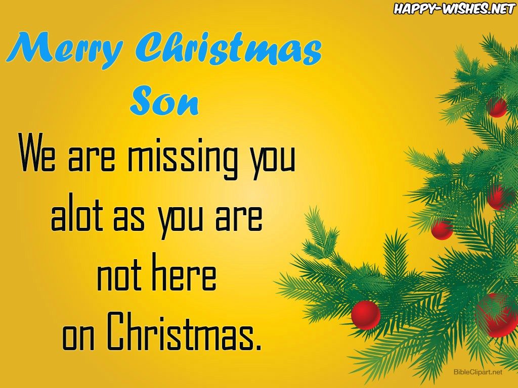Best wishes for son on the Christmas