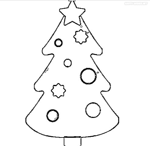 Christmas Tree Coloring Pages For Kids
